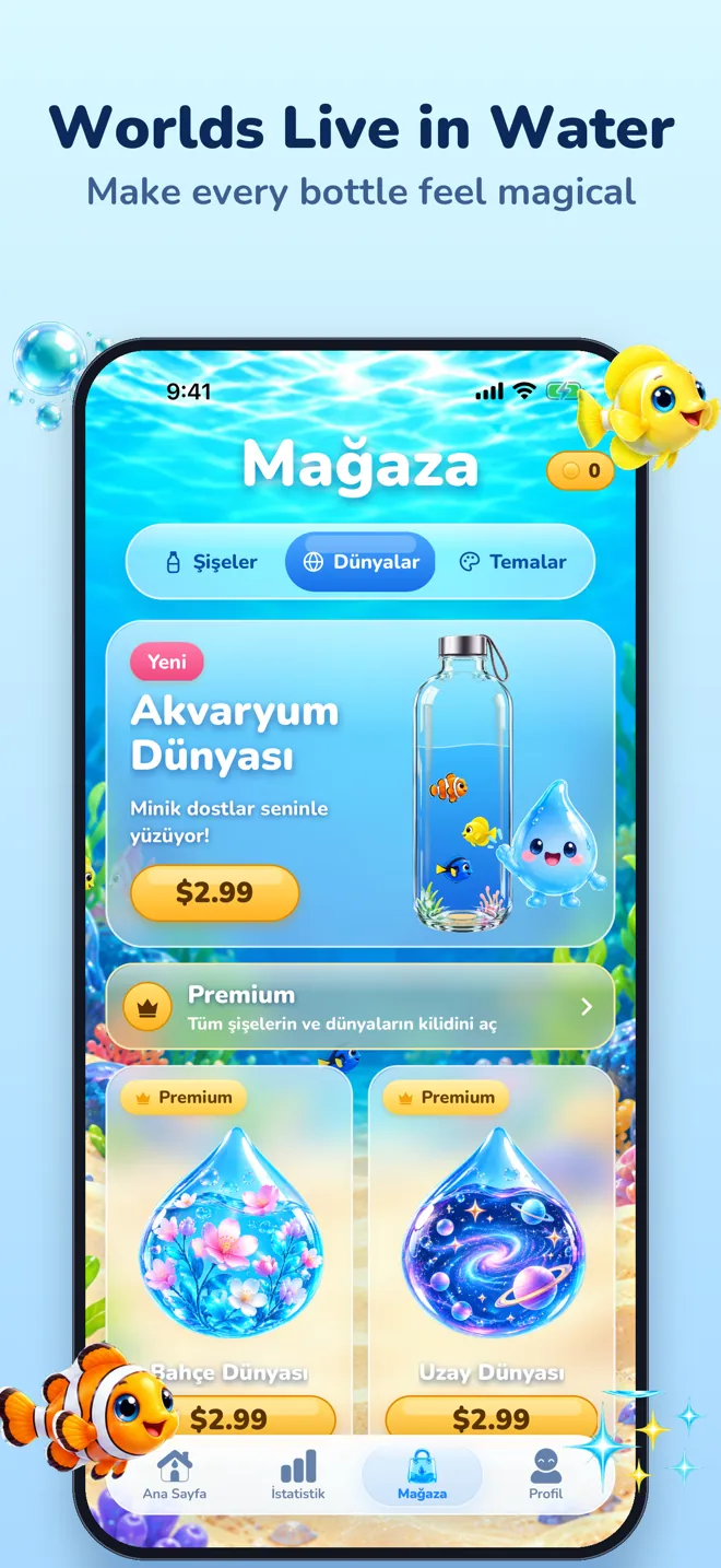 Worlds Live in Water: aquarium, garden and space worlds in the shop