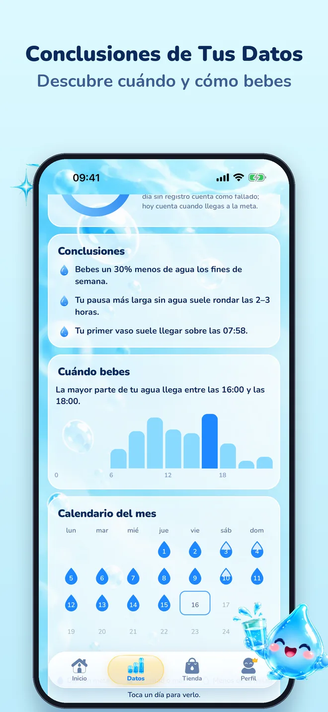 Conclusiones de Tus Datos: descubre cuándo y cómo bebes